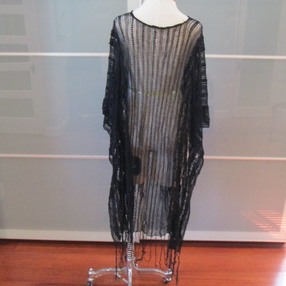 *SOLD* Free People Lace Fringed Poncho Beach Cover Up - Picture 3 of 6